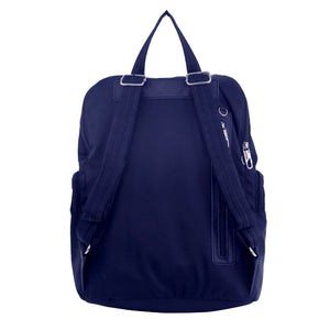 Navy Blue Anti-Theft Nylon Backpack
