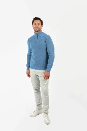 Men's Ribbed 1/4 Zip Knitwear