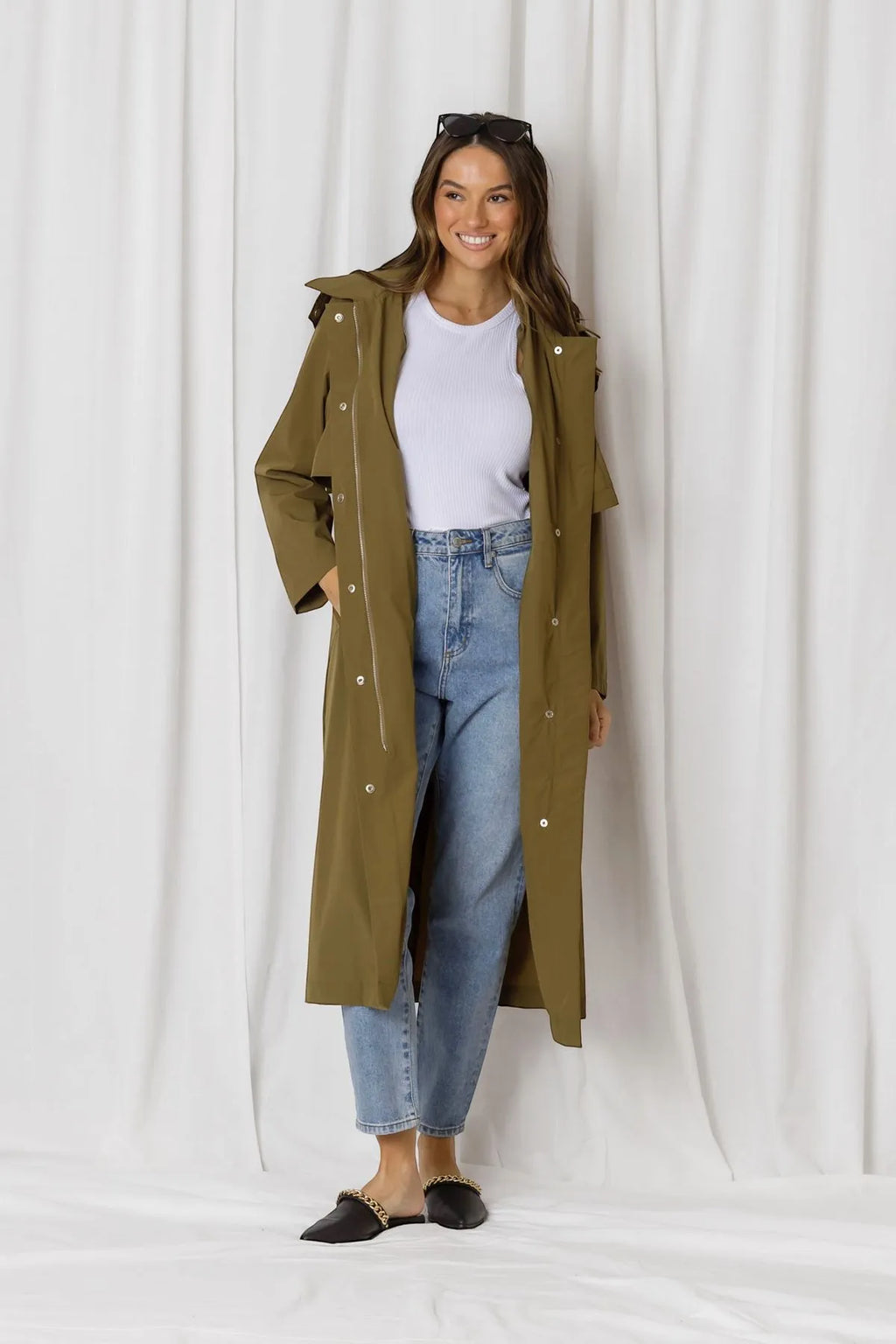 Hendrix Lightweight Longline Utility Trench Coat