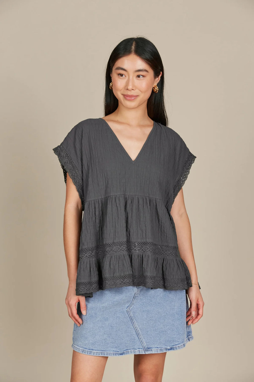 Fleur V Neck Top