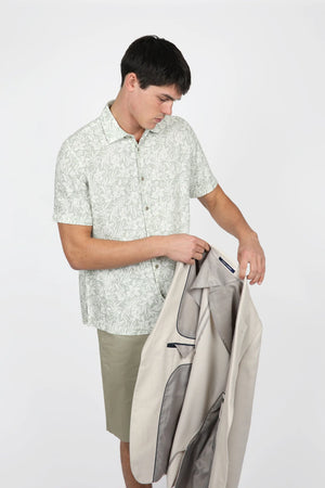 Men's Hibiscus Print Short Sleeve Shirt