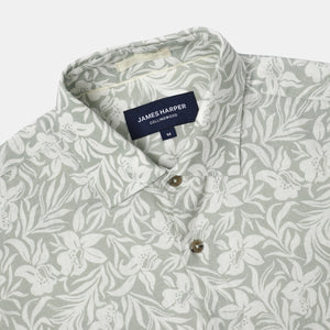 Men's Hibiscus Print Short Sleeve Shirt