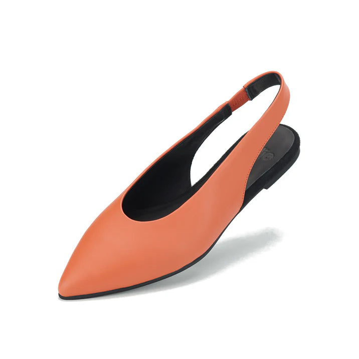 Pointed Slingback - Tangerine