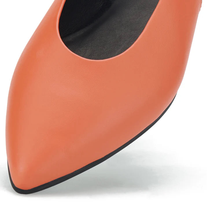 Pointed Slingback - Tangerine