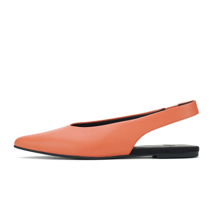 Pointed Slingback - Tangerine