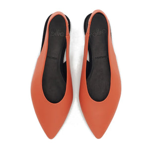 Pointed Slingback - Tangerine