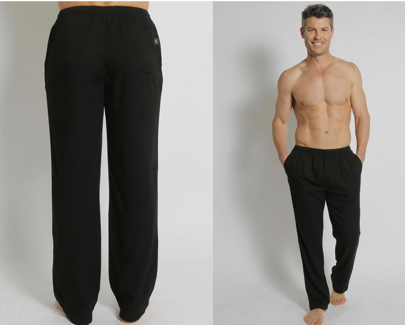 Men's Bamboo Hemp Elastic Waist Beach Pants
